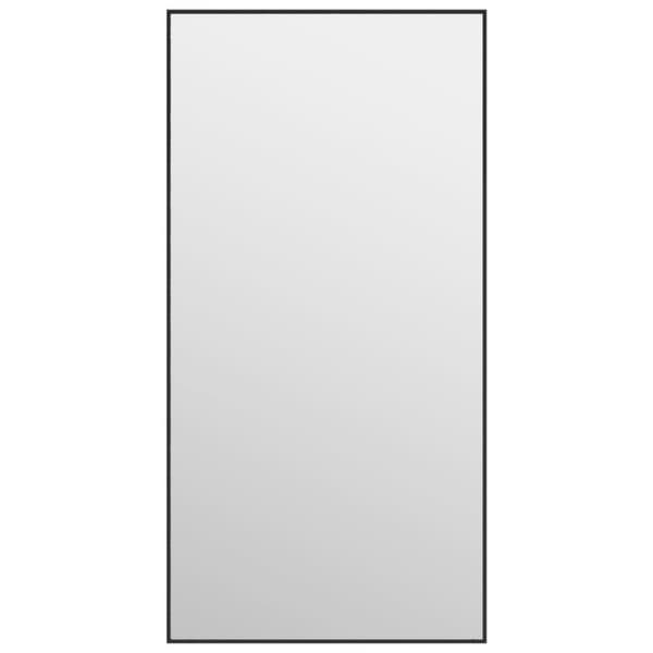 vidaXL Dörrspegel svart 40x80 cm glas och aluminium