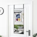 Miniatyrbild 3 av 5: vidaXL Dörrspegel svart 40x100 cm glas och aluminium