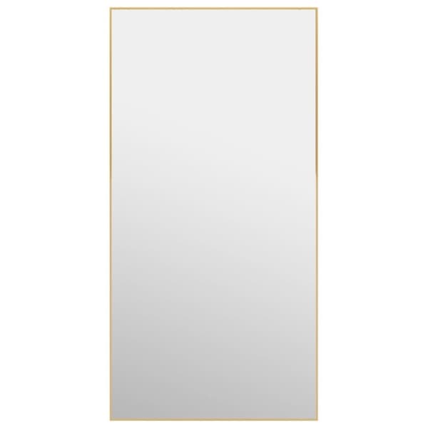 vidaXL Dörrspegel guld 50x100 cm glas och aluminium
