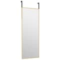 Miniatyrbillede 4 af 5: vidaXL dørspejl 30x80 cm glas og aluminium guldfarvet