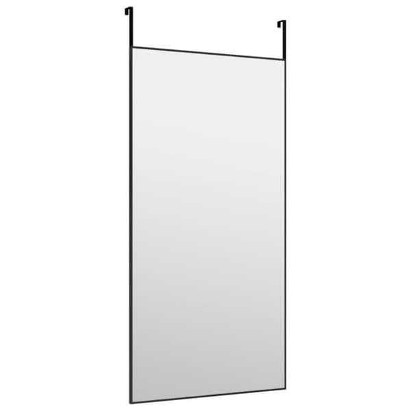 vidaXL Dörrspegel svart 50x100 cm glas och aluminium