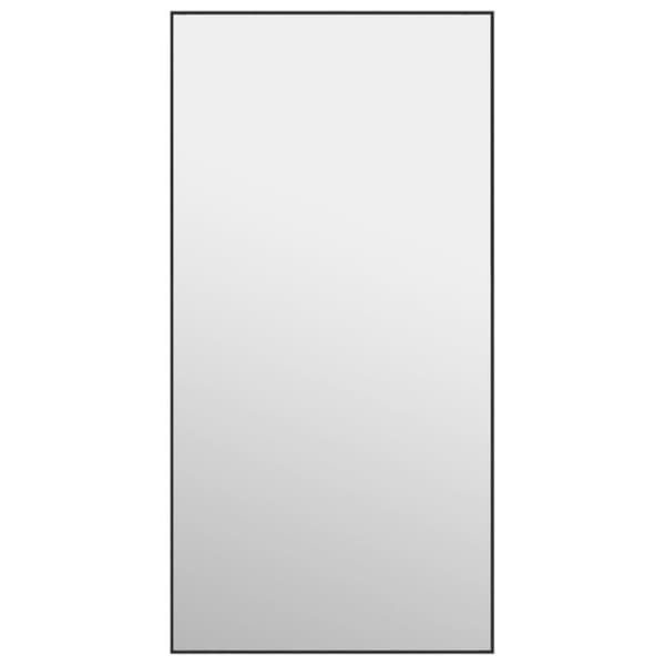 vidaXL Dörrspegel svart 50x100 cm glas och aluminium