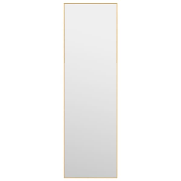 vidaXL Dörrspegel guld 30x100 cm glas och aluminium