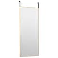 Miniatyrbild 4 av 5: vidaXL Dörrspegel guld 40x100 cm glas och aluminium