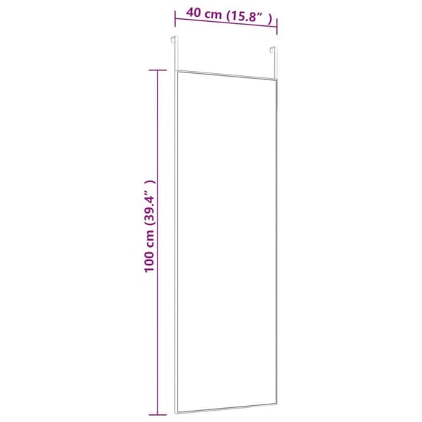 vidaXL Dörrspegel guld 40x100 cm glas och aluminium