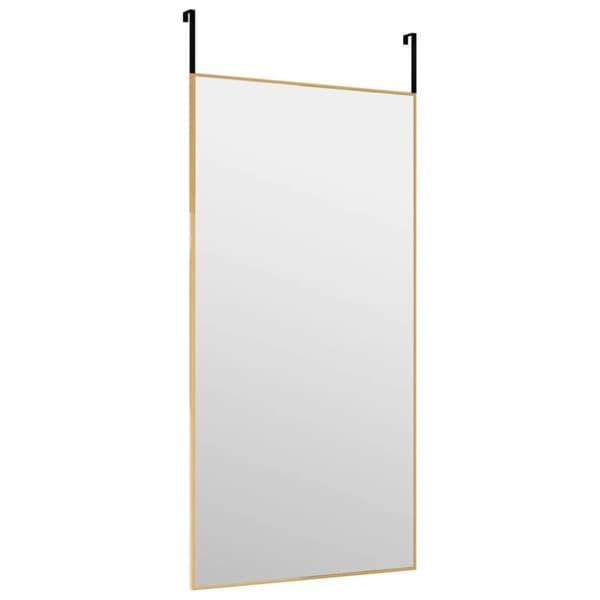 vidaXL Dörrspegel guld 40x80 cm glas och aluminium