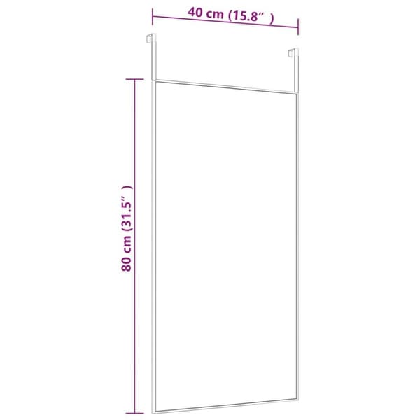 vidaXL Dörrspegel guld 40x80 cm glas och aluminium