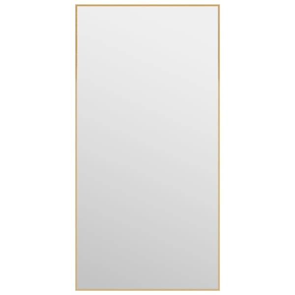 vidaXL Dörrspegel guld 40x80 cm glas och aluminium