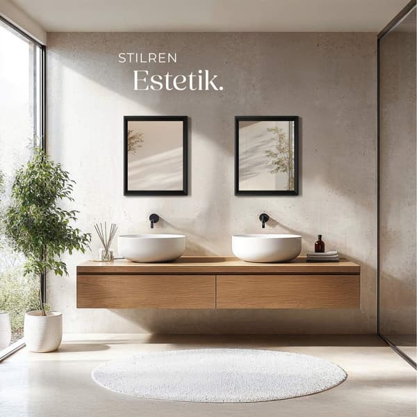 Rektangulär väggspegel Elina med plastram - 40,6 x 50,8 cm