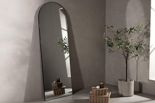 Stor spegel, Sarasota, 193x66 cm, Svart