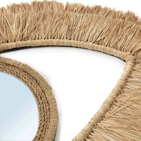 Raffia Eye Spejl - Natur - M