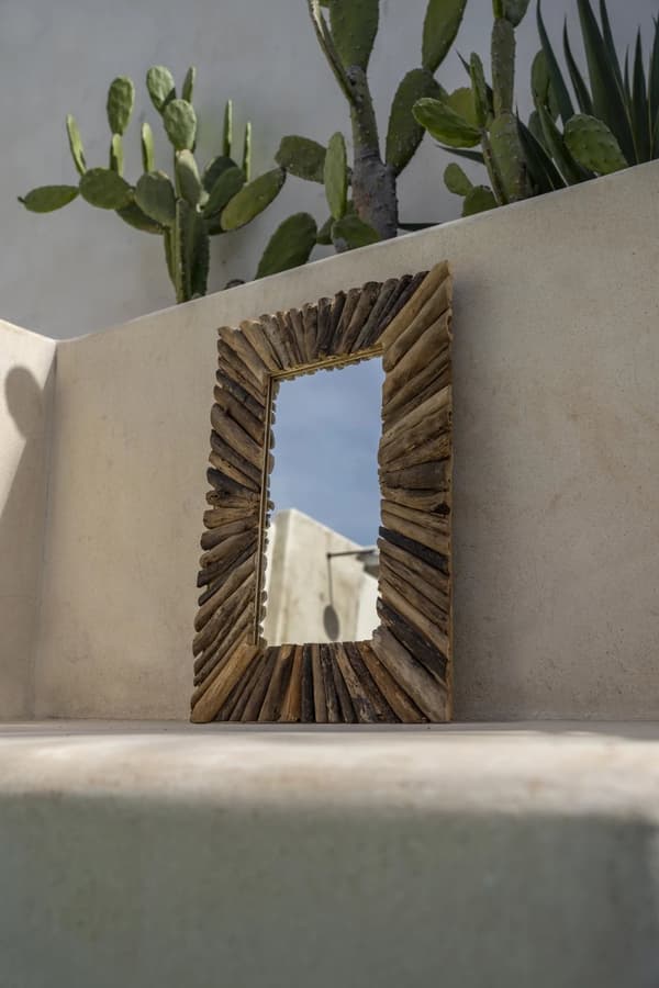 Driftwood Indrammet Spejl - Natur - M