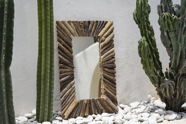 Driftwood Indrammet Spejl - Natur - M