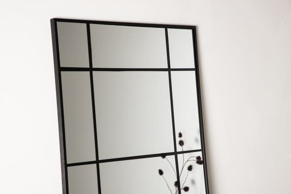 Stort spejl, Sø, 90x180 cm, Sort
