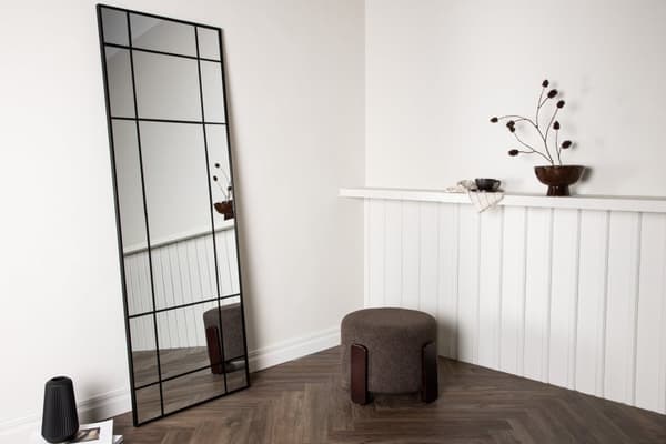 Stort spejl, Sø, 90x180 cm, Sort