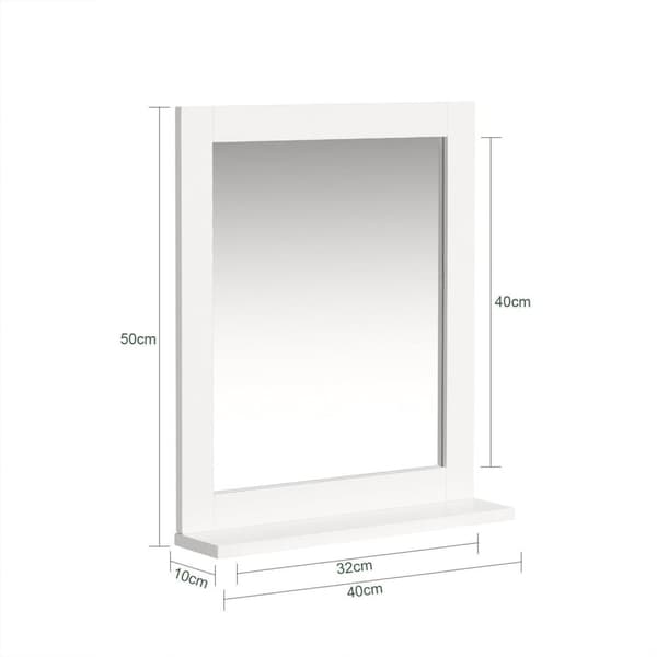 Spejlhylde, FRG129-W, 40x10x49 cm, Hvid