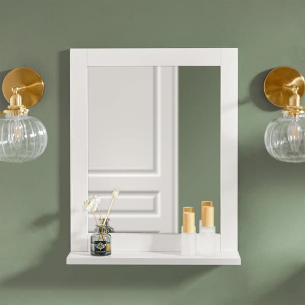 Spejlhylde, FRG129-W, 40x10x49 cm, Hvid