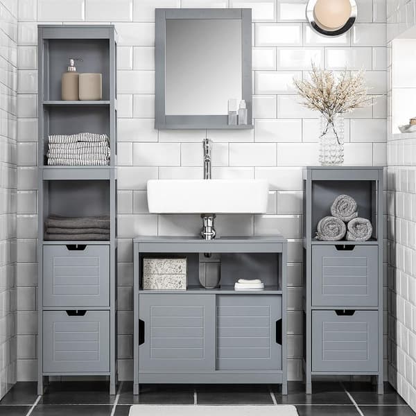 Peili, FRG129-SG, 40x10x49 cm, Hopeanharmaa