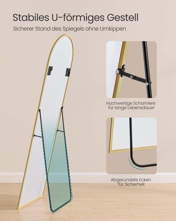 Helkropsspejl, SONGMICS LFM031B01, 160x50 cm, Sort