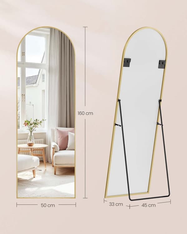Helkropsspejl, SONGMICS LFM031B01, 160x50 cm, Sort