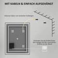 Miniatyrbild 8 av 9: Badrumsspegel, 834-106V71SR, 90x70x4 cm, Silver