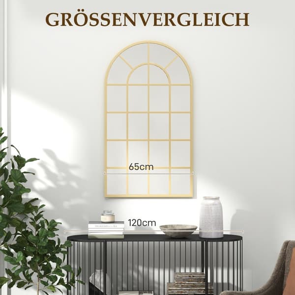Vægspejl, 110x62 cm, Guld