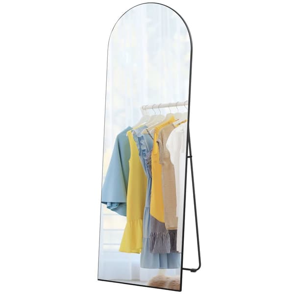 Fuldkrops Spejl, 150x50 cm, Sort