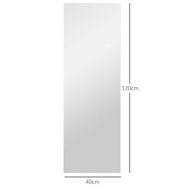 Fuldkrops Spejl, 40x120 cm, Transparent