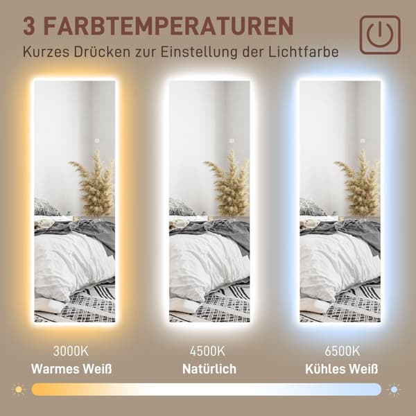 Fuldkrops Spejl, 40x120 cm, Transparent