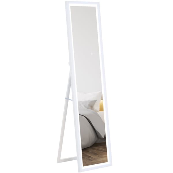 Fuldkrops Spejl, 40x160 cm, Hvid