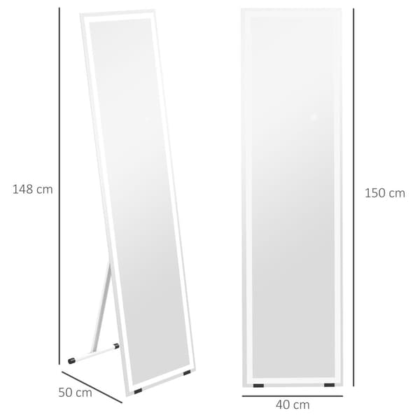 Helfigursspegel, 40x150 cm, Vit