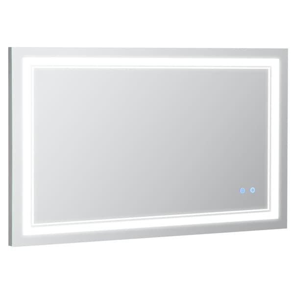 Badrumsspegel, 100x60x3.2 cm, Silver