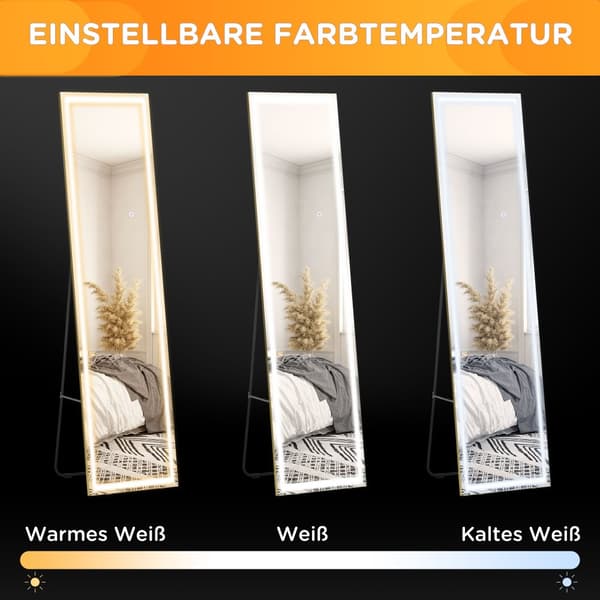 Väggspegel, 40x37x156.5 cm, Silver Guld