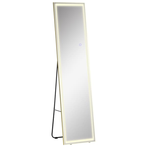 Väggspegel, 40x37x156.5 cm, Silver Guld
