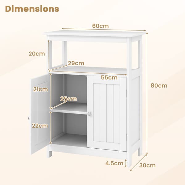 Kylpyhuoneen lattiataso, 23,5x12x31,5 tuumaa, valkoinen