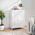 Miniatyrbillede 6 af 8: Badeværelses gulvskab, 23,5x12x31,5 tommer, hvid
