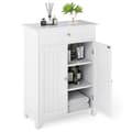 Miniatyrbillede 1 af 8: Badeværelses gulvskab, 23,5x12x31,5 tommer, hvid