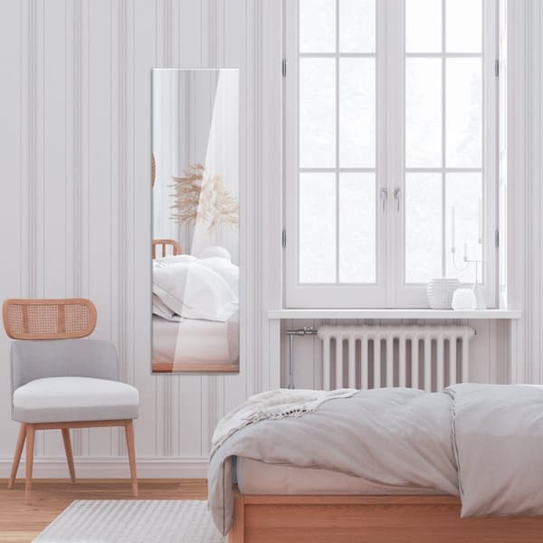 Fuld længde Rektangulær Rammeless Spejl, 110x38 cm, Sølvfarvet