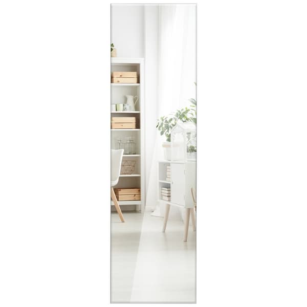 Fuld længde Rektangulær Rammeless Spejl, 110x38 cm, Sølvfarvet