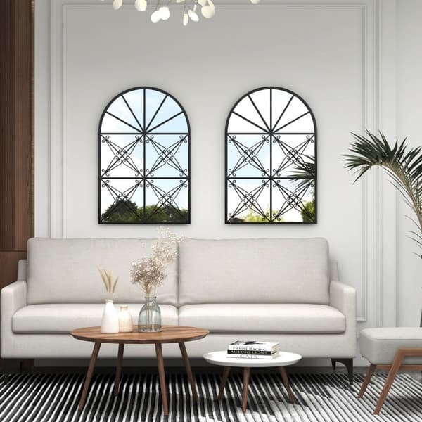 Dekorativt spejl, 58x87 cm, Sort