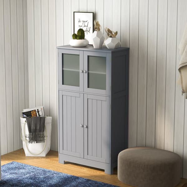 Kylpyhuoneen lattiavarasto, 58,42x30,48x109,22 cm, harmaa