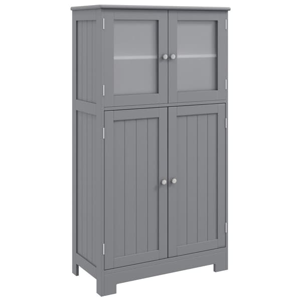 Kylpyhuoneen lattiavarasto, 58,42x30,48x109,22 cm, harmaa