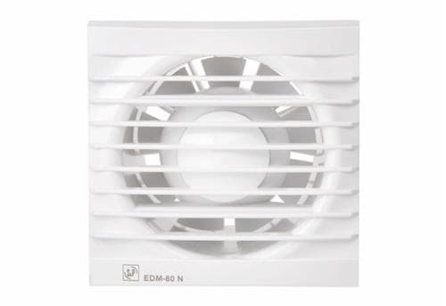 THERMEX Ilmanvaihtokone EDM 80 Scandic, vakiomalli. Ilmamäärä 80 m³/h, mitat 121,5x121,5/ø94 mm.