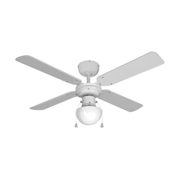 Takfläkt med belysning EDM 33800 Caribe Vit 50 W
