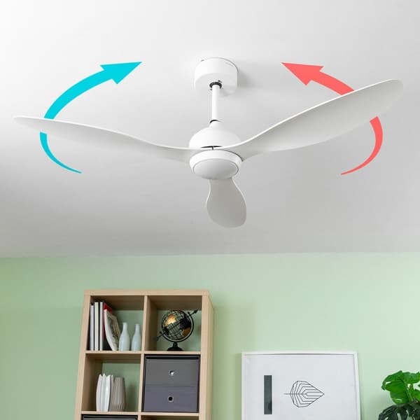 Takfläkt med LED-ljus och 3 ABS-blad Flaled InnovaGoods Vit 36 W 52" Ø132 cm