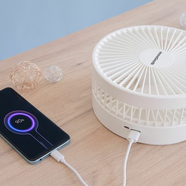 Hopfällbar Laddningsbar Fläkt 3-i-1 Fandle InnovaGoods Ø7,7'' 7200 mAh