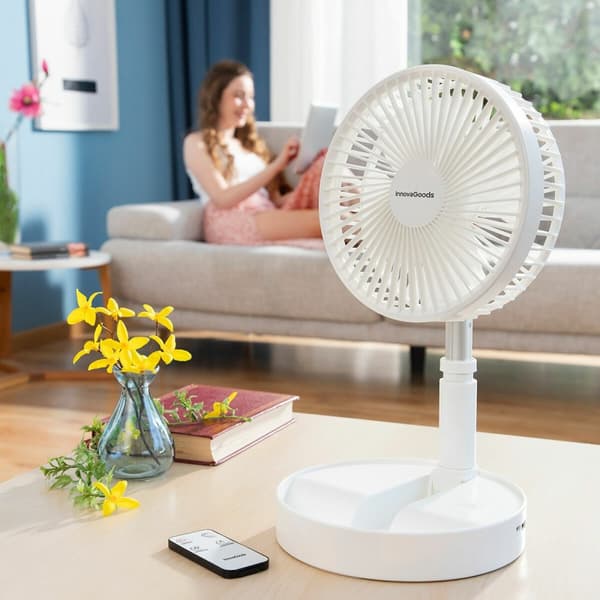Hopfällbar Laddningsbar Fläkt 3-i-1 Fandle InnovaGoods Ø7,7'' 7200 mAh
