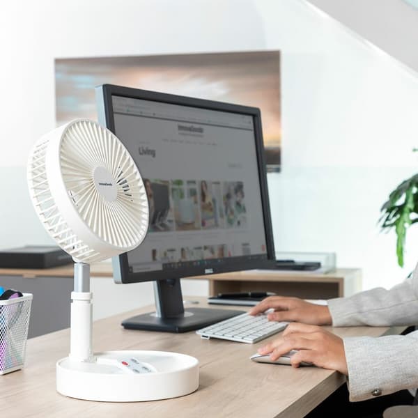 Hopfällbar Laddningsbar Fläkt 3-i-1 Fandle InnovaGoods Ø7,7'' 7200 mAh