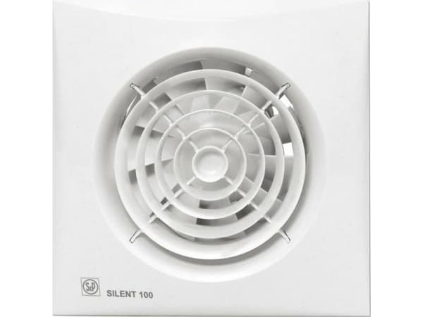 Soler & Palau SILENT-100 CZ, Vegg, Baderom, Hvit, IP45, Klasse II, 95 m³/t