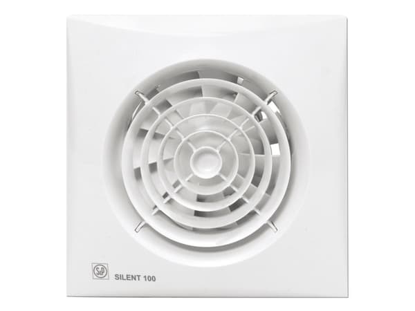 Soler & Palau SILENT-100 CZ, Vegg, Baderom, Hvit, IP45, Klasse II, 95 m³/t